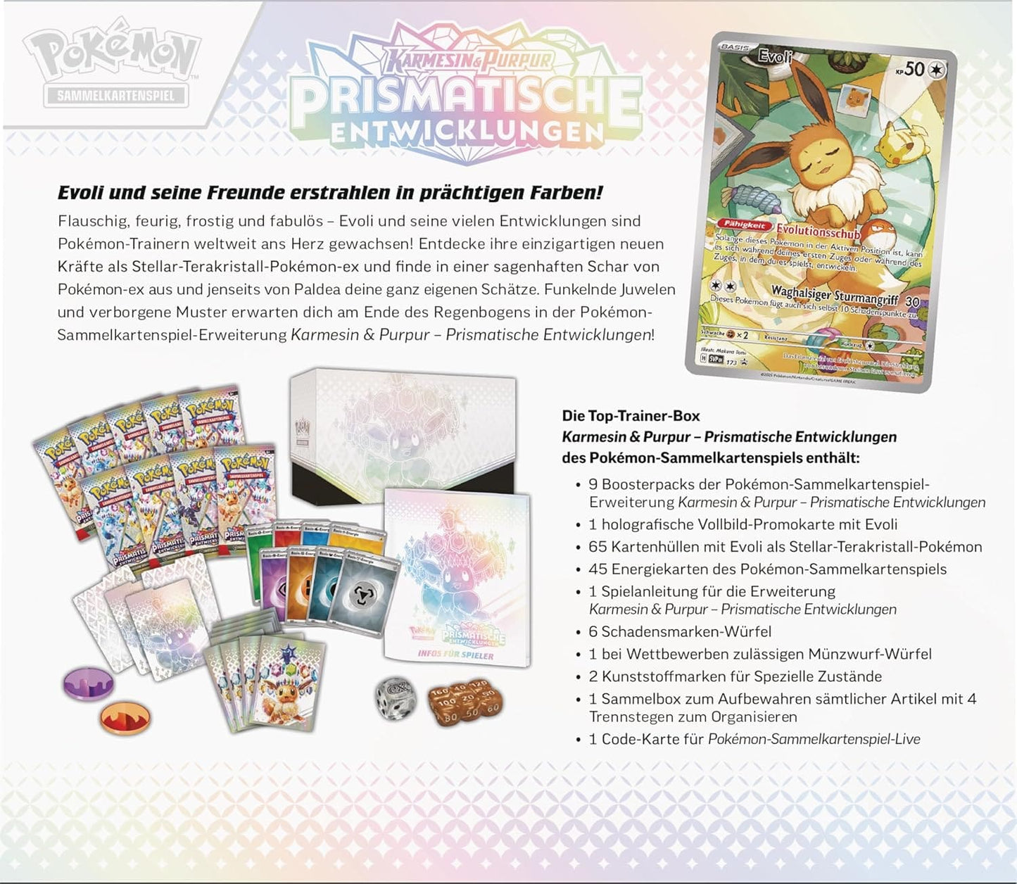 Pokémon Prismatische Entwicklung Top-Trainer-Box - Deutsch